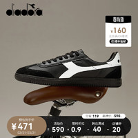 Diadora迪亚多纳24春男女鞋经典复古运动休闲板鞋德训鞋Saunter EC 黑/白N8422 45