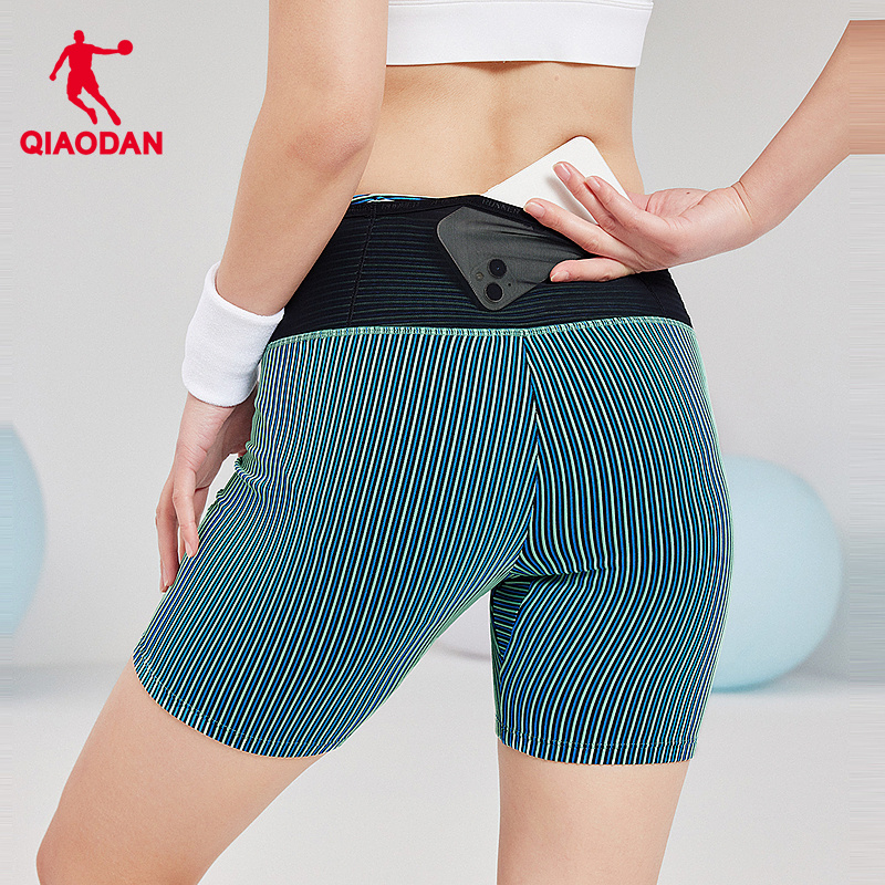 中国乔丹马拉松专业半弹短裤女士夏季吸湿排汗透气跑步压缩裤