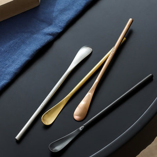 KAWASIMAYA 川岛屋 欧式不锈钢搅拌勺创意可爱咖啡勺长柄勺甜品小勺子冰勺蜂蜜勺 银色短冰勺