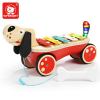 特宝儿 小狗拖拉敲琴宝宝手敲琴玩具1-3岁婴幼儿童敲打音乐玩具