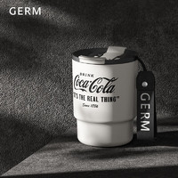 germ 格沵 可口可乐联名水杯咖啡杯大容量双饮车载杯子竹简款保温杯 水墨白360ML