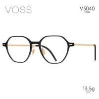 VOSS 芙丝 日本进口生物板料+生物钢全框眼镜框V3040  C03深灰+浅金
