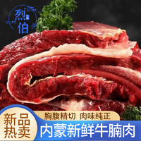 麸食哩内蒙古 牛腩肉 新鲜原切牛腹腩 牛腩肉 散养黄牛肉 速运 内蒙古牛腩肉5斤