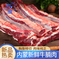 麸食哩内蒙古 牛腩肉 新鲜原切牛腹腩 牛腩肉 散养黄牛肉 速运 内蒙古牛腩肉4斤