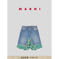 MARNI 2024春夏儿童牛仔拼接短裙半身裙 0M01 12Y