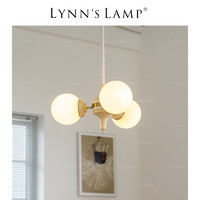 立意 Lynn's立意 奶油系玻璃吊灯客厅主卧室魔豆法式圆球ins中古餐厅灯
