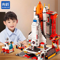 SHANGYUN 尚韵 积木拼装儿童玩具男孩兼容乐高航天火箭玩具模型立体拼插8-12岁 火箭发射中心