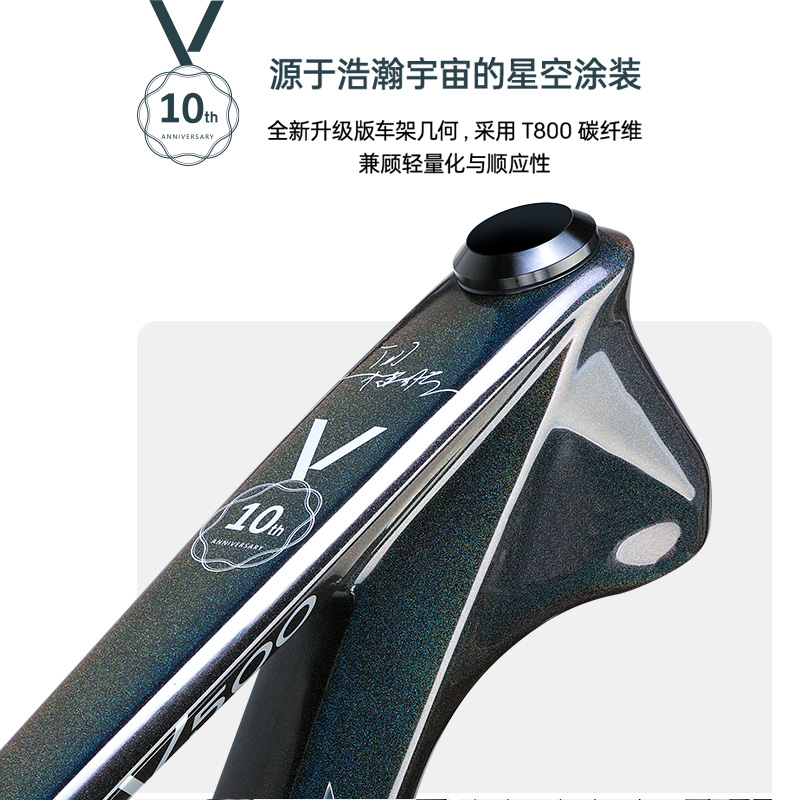 TRINX 千里达 V500PRO 10周年纪念版超轻碳纤维车架变速山地自行车男款