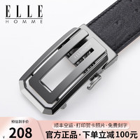 ELLE HOMME法国品牌皮带男真皮男士腰带新型个性G字扣裤带 【橙色礼盒】902097百搭枪色 默认115-130cm（可）