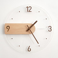 梅斯特科克 北歐極簡掛鐘客廳裝飾創意透明時鐘簡約現代時尚網紅家用靜音鐘表