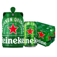 喜力啤酒（Heineken）铁金刚5L桶装+喜力经典330ml*6听 【组合套装】 6980mL 2盒