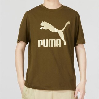 PUMA 彪马 日常户外圆领短袖男装上衣休闲舒适跑步健身时尚运动T恤