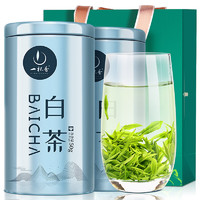 一杯香茶叶绿茶安吉明前白茶2023新茶罐装礼盒春茶自己喝送袋100g