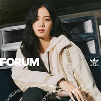 adidas ORIGINALS 春季季BLACKPINK智秀同款女子连帽卫衣休闲运动服套头衫女装