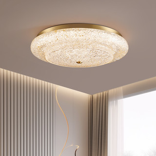帕莎 客厅吸顶灯全铜轻奢高档大气主卧房间简约创意圆形树脂大厅灯