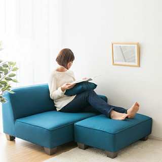 JIAYI 家逸 北欧布艺沙发客厅小户型单人贵妃躺椅公寓沙发床两用网红款小沙发