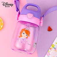 迪士尼（Disney）吸管杯儿童tritan材质高颜值ins耐摔背带水壶户外便携水杯HM3352S