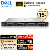 戴尔（DELL）PowerEdge R250 1U机架式服务器ERP文件共享金蝶云托管主机 至强E-2314 四核心 16G内存/2TB硬盘/三年联保