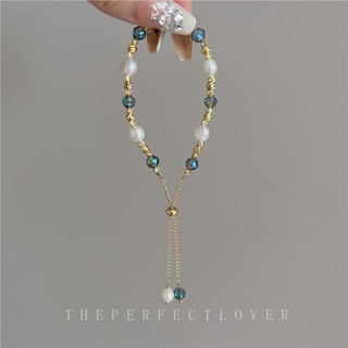 巴洛克淡水珍珠手链女小众设计水晶手串手饰女 淡水珍珠手链