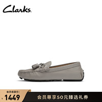 Clarks其乐麦穗系列女鞋2024英伦乐福鞋复古小皮鞋单鞋通勤鞋 卡其色 261781434 38