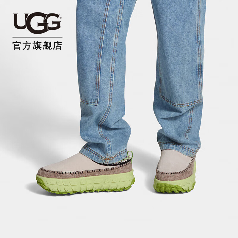 UGG【明星同款】夏季厚底轮胎底鞋 1154530 CCT|褐白色/绿色 40.5 CCT|陶土褐白色/毛毛虫绿色