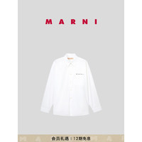 MARNI 2024春夏男士字母LOGO纯色长袖衬衫 LOW01 50