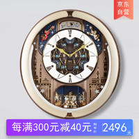 SEIKO 精工 日本精工时钟欧式大气钟表复古18首音乐报时旋转钟摆客厅大厅挂钟