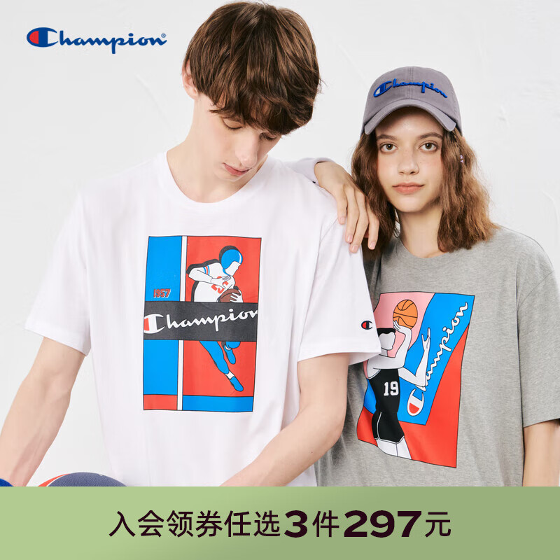 Champion【任选3件】【任选3件】【任选3件】冠军款T恤 白色【C款】 L