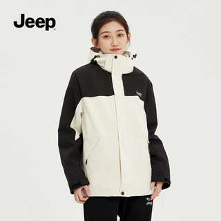 Jeep 吉普 官方旗舰店冲锋衣男女情侣外套2024春季硬壳防水男款夹克