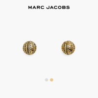 MARC JACOBS STUDS MJ 金属感老花字母球形耳钉饰品耳环