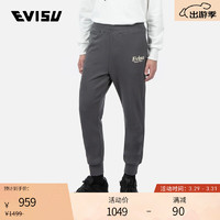 EVISU 惠美寿 男士佛头印花卫裤2EAEPM2SP334XXCT 深灰色 XL