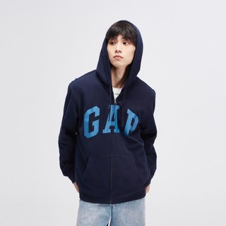 Gap 盖璞 男女装春季2024新款LOGO美式复古风圈织软卫衣情侣外套892182