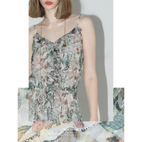 COCO BELLA 预售COCOBELLA法式浪漫对丝提花吊带裙女度假风雪纺连衣裙FR156B