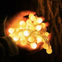 戶外露營帳篷氛圍燈LED彩燈圣誕生日串燈野營暖光小圓燈派對裝飾