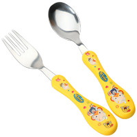美厨（MAXCOOK） 儿童叉勺餐具套装 304不锈钢宝宝卡通果泥叉勺