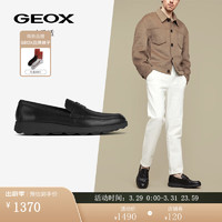 GEOX 杰欧适 男鞋2024早春通勤莫卡辛鞋SPHERICA EC10 U45GHC 黑色C9999 39