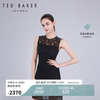 TED BAKER 2024春季女士气质无袖蕾丝修身短款连衣裙C41003 黑色 4