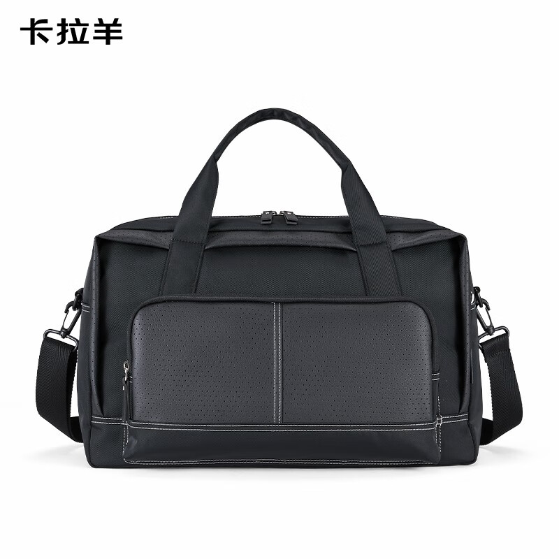 卡拉羊多功能大容量时尚旅行包便携休闲收纳包衣物收纳袋CX3005 黑色丨多功能 科学分区