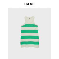 IMMI 23夏季针织条纹背心式连衣裙131KN024Y 绿色 2