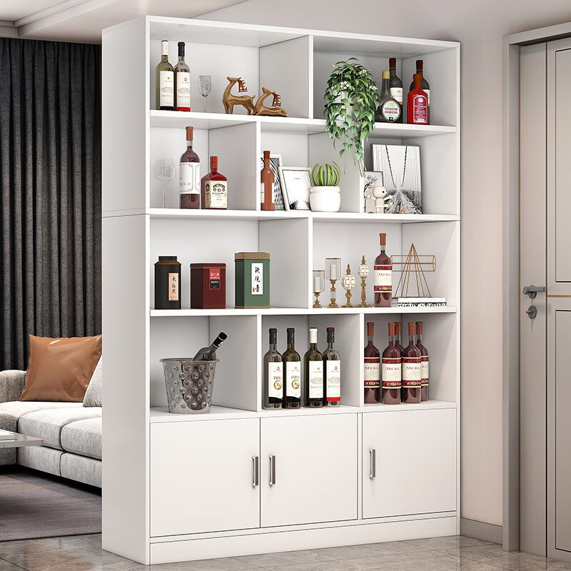 墨尚思 酒柜进门简约玄关柜客厅装饰隔断柜现代门厅间厅柜 暖白色100*24*180cm