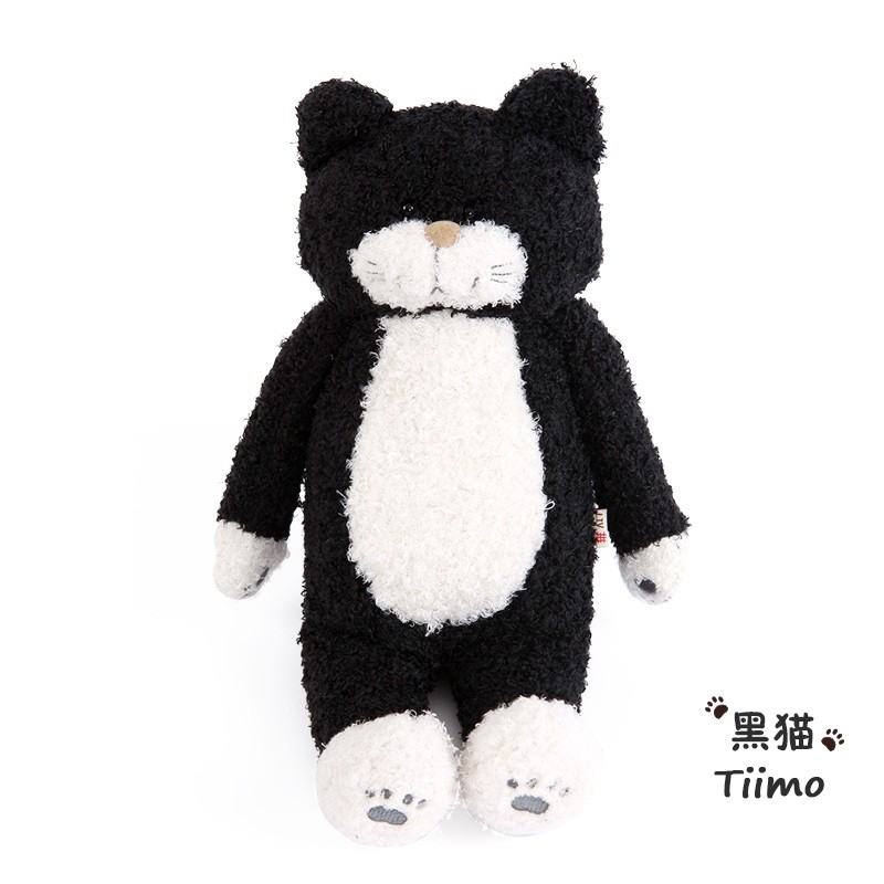 LIV HEART日本茶米猫卡通娃娃公仔抱枕毛绒玩具猫咪玩偶 黑猫/Tiimo 蒂莫 70cm