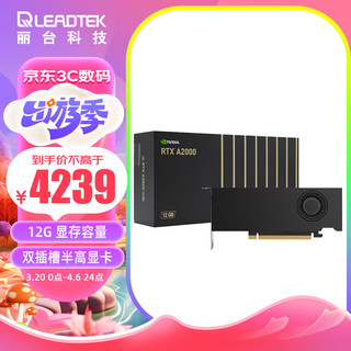 LEADTEK 丽台 NVIDIA RTX A2000 12GB GDDR6 ECC 视频剪辑 机械零件设计渲染 专业图形显卡