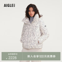 AIGLE艾高冬季户外保暖舒适休闲时尚印花棉服士外套 2 