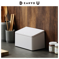 ideaco DEARYOU日本进口ideaco桌面垃圾桶带盖厨房湿垃圾桶床头小纸篓