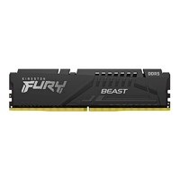 31日20點：Kingston 金士頓 FURY Beast超級野獸系列 DDR5 6000MHz 臺式機內存 馬甲條 黑色 64GB 32GBx2 CL30