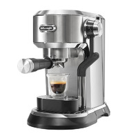 De'Longhi 德龙 Delonghi）咖啡机 半自动咖啡机 意式浓缩 家用泵压式 纤巧机身 手自一体奶泡系统 EC950.M 银色
