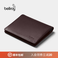 Bellroy澳洲Slim Sleeve多功能超薄短夹真皮极简卡包 梅洛棕