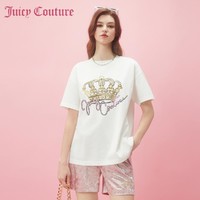Juicy Couture 橘滋 金碧生辉撞色logo图案印花女式T恤
