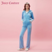 Juicy Couture 橘滋 经典皇冠Logo彩钻丝绒休闲裤