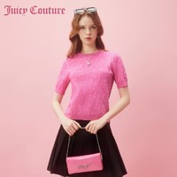 Juicy Couture 橘滋 怦然心动Logo提花圆领女式短袖针织衫